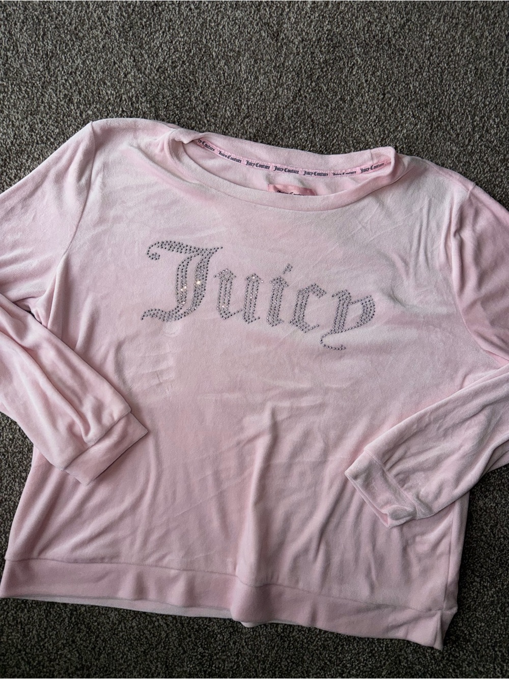 Juicy Couture Light Pink Rhinestone Logo Tee